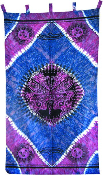 Trippy Tie Dye Butterfly Curtain - HalfMoonMusic
