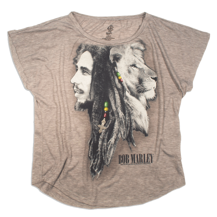 Bob Marley Profiles Dolman Womens T-shirt - HalfMoonMusic