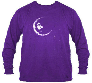 Purple Jerry Moon Longsleeve T-Shirt - HalfMoonMusic