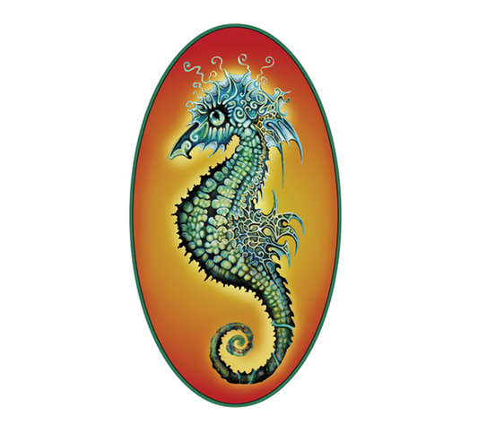 Nautical Seahorse Sticker - HalfMoonMusic