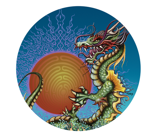 Dragon & Labyrinth Sticker - HalfMoonMusic