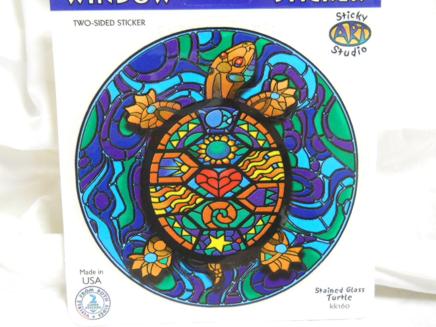 Mosaic Turtle Window Sticker - HalfMoonMusic