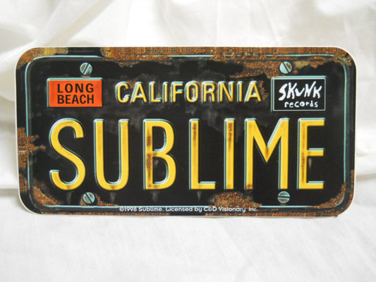 Sublime Long Beach License Plate Sticker - HalfMoonMusic