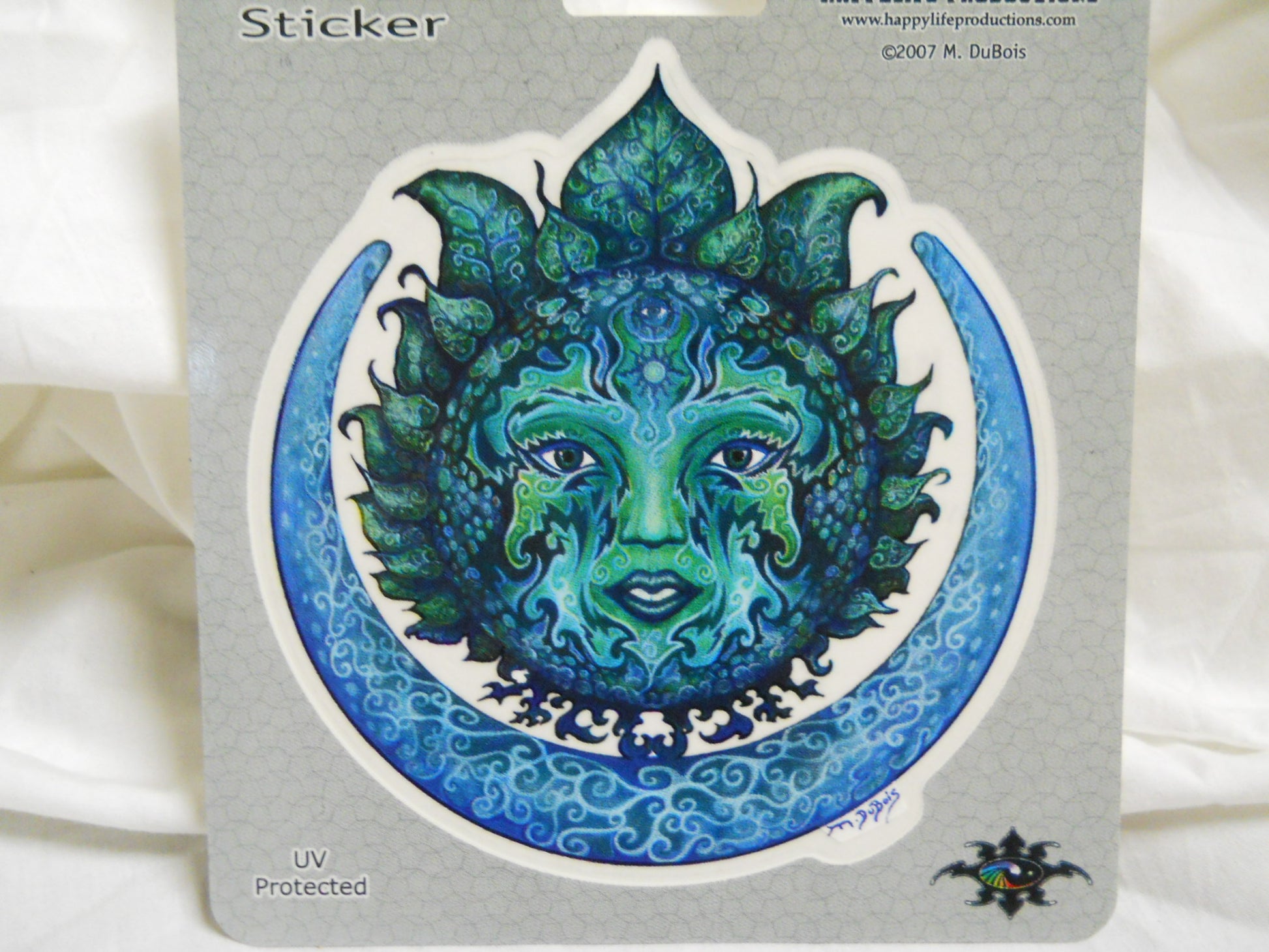 Green Women Goddess Window Sticker - HalfMoonMusic