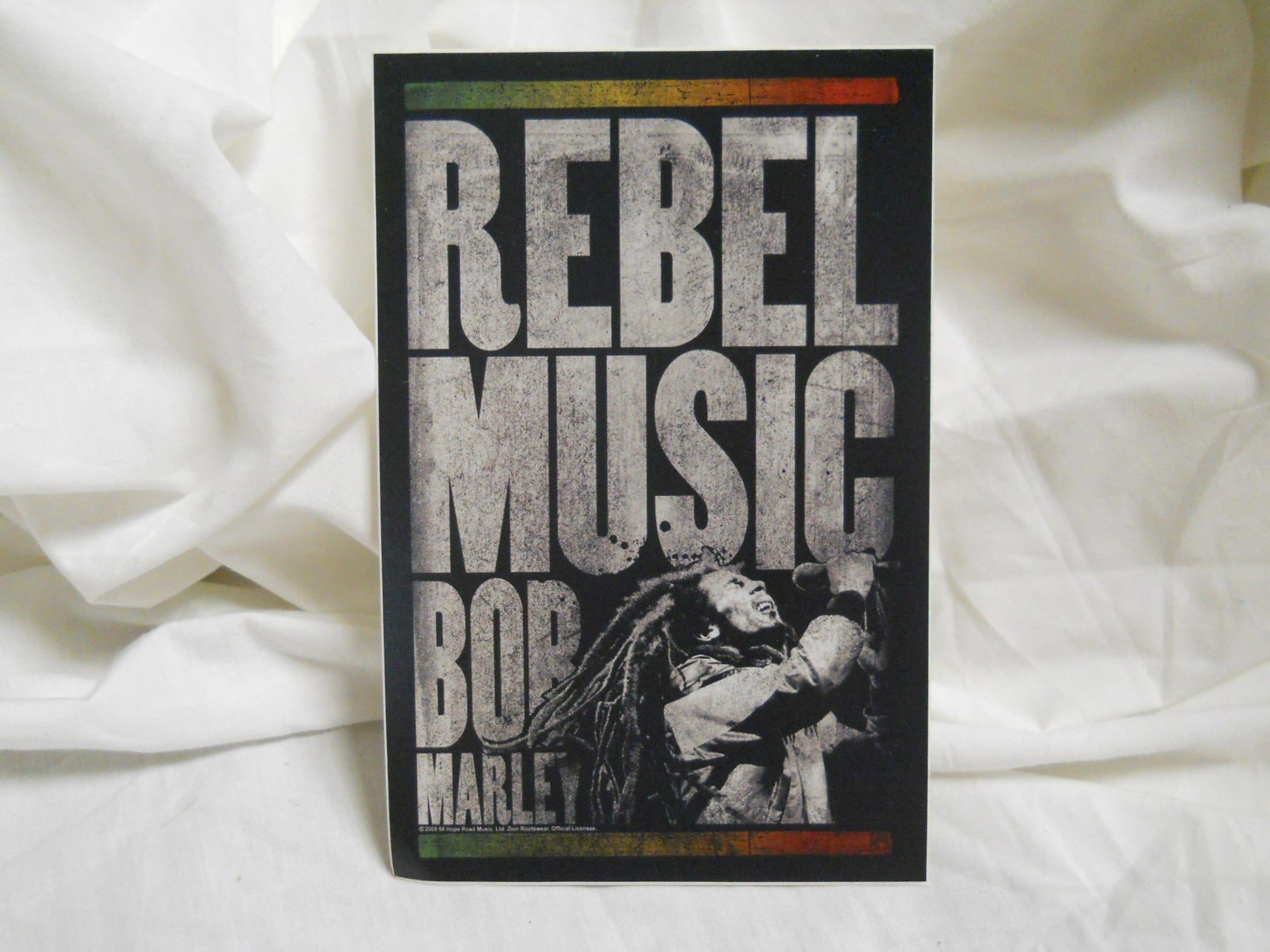 Bob Marley Rebel Music Sticker - HalfMoonMusic