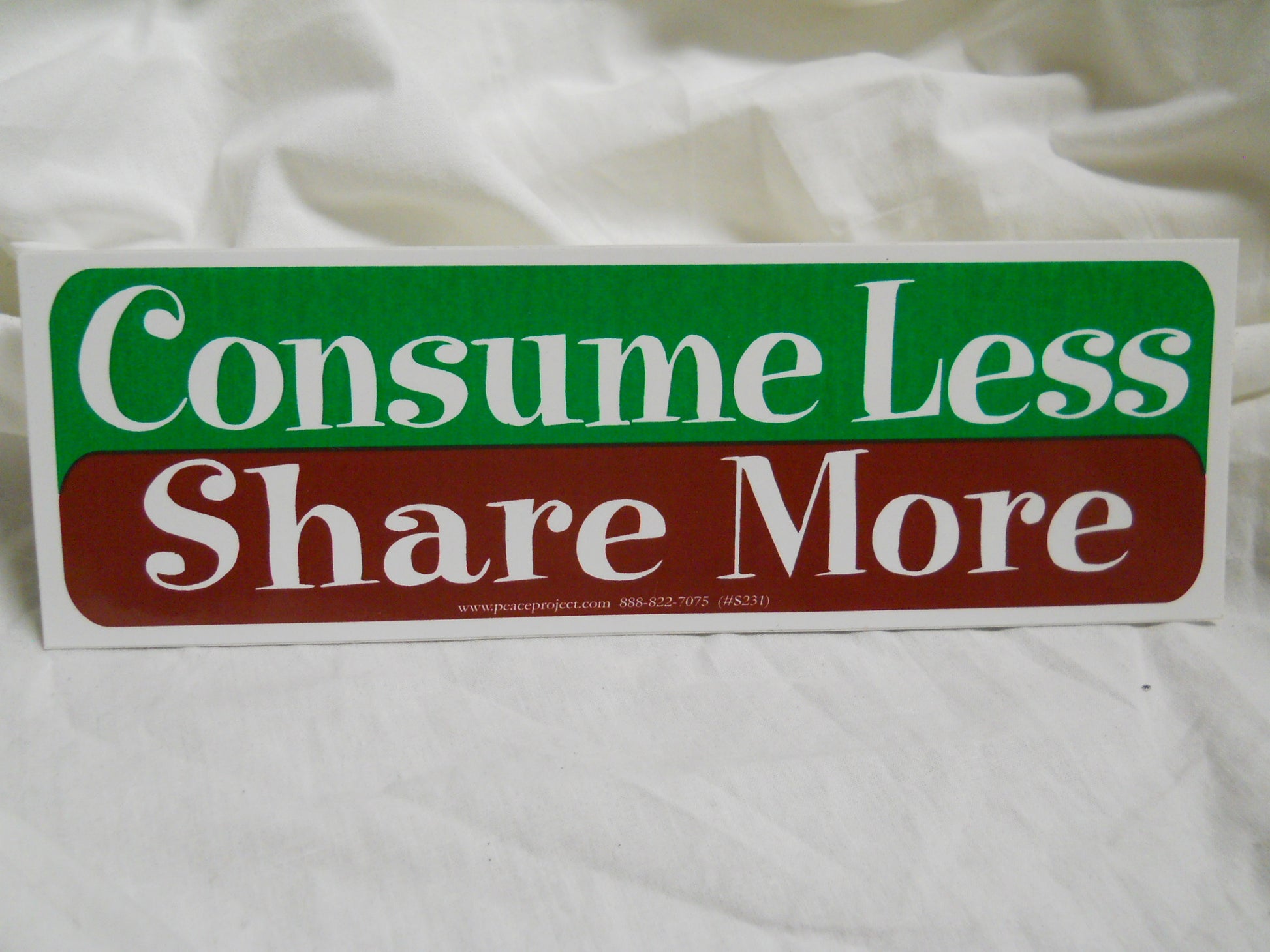 Consume Less Share More Sticker - HalfMoonMusic