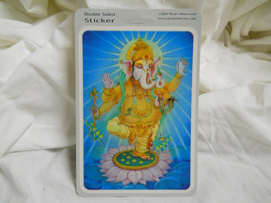 Ganesha Lotus Sticker - HalfMoonMusic