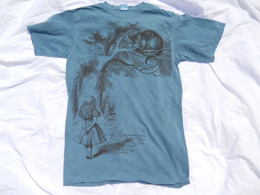 Cheshire Cat Art Print  T-Shirt - HalfMoonMusic