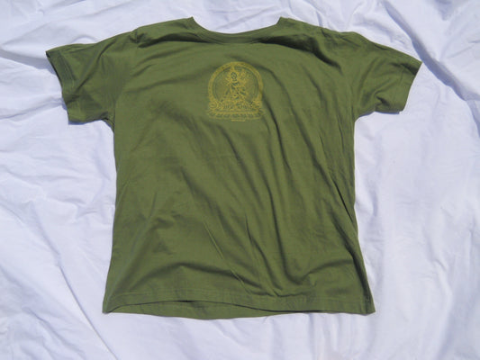 Women's Buddha Art Print T-Shirt - HalfMoonMusic