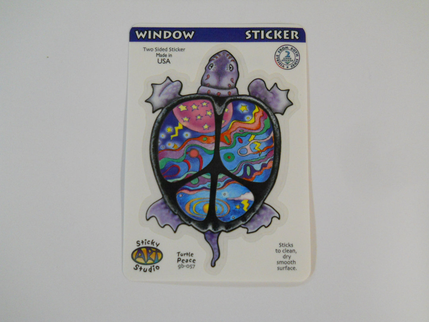 Peace Art Turtle Sticker - HalfMoonMusic