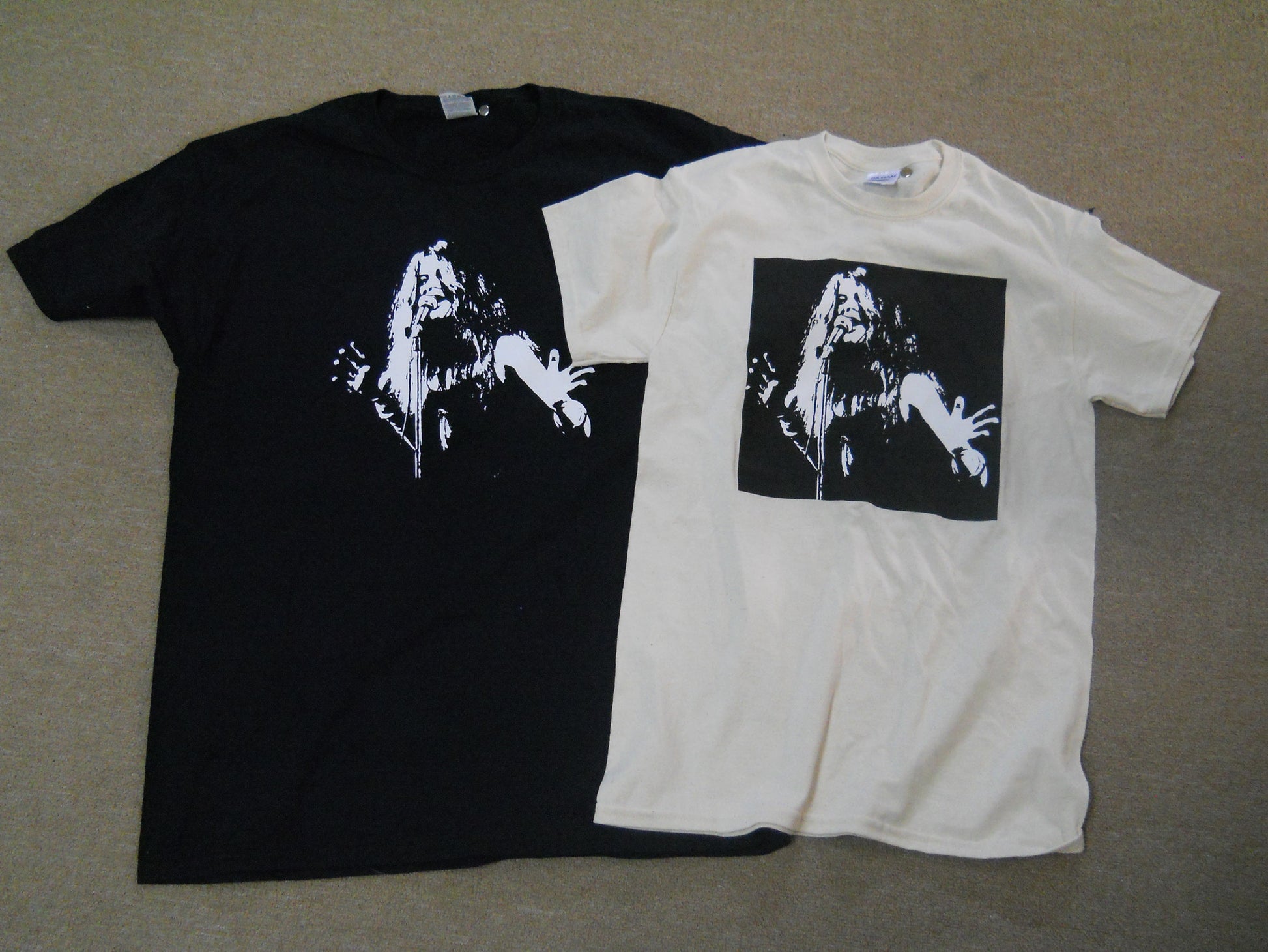 Janis Joplin Silhouette Singing T-shirt - HalfMoonMusic