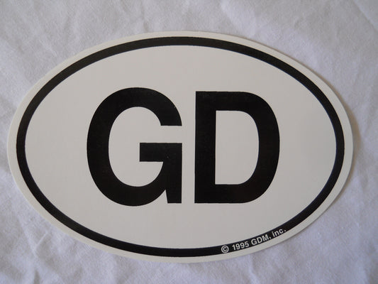 Grateful Dead GD Sticker - HalfMoonMusic