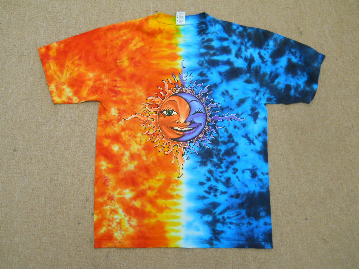 Sun and Moon Tie-Dye T-Shirt - HalfMoonMusic