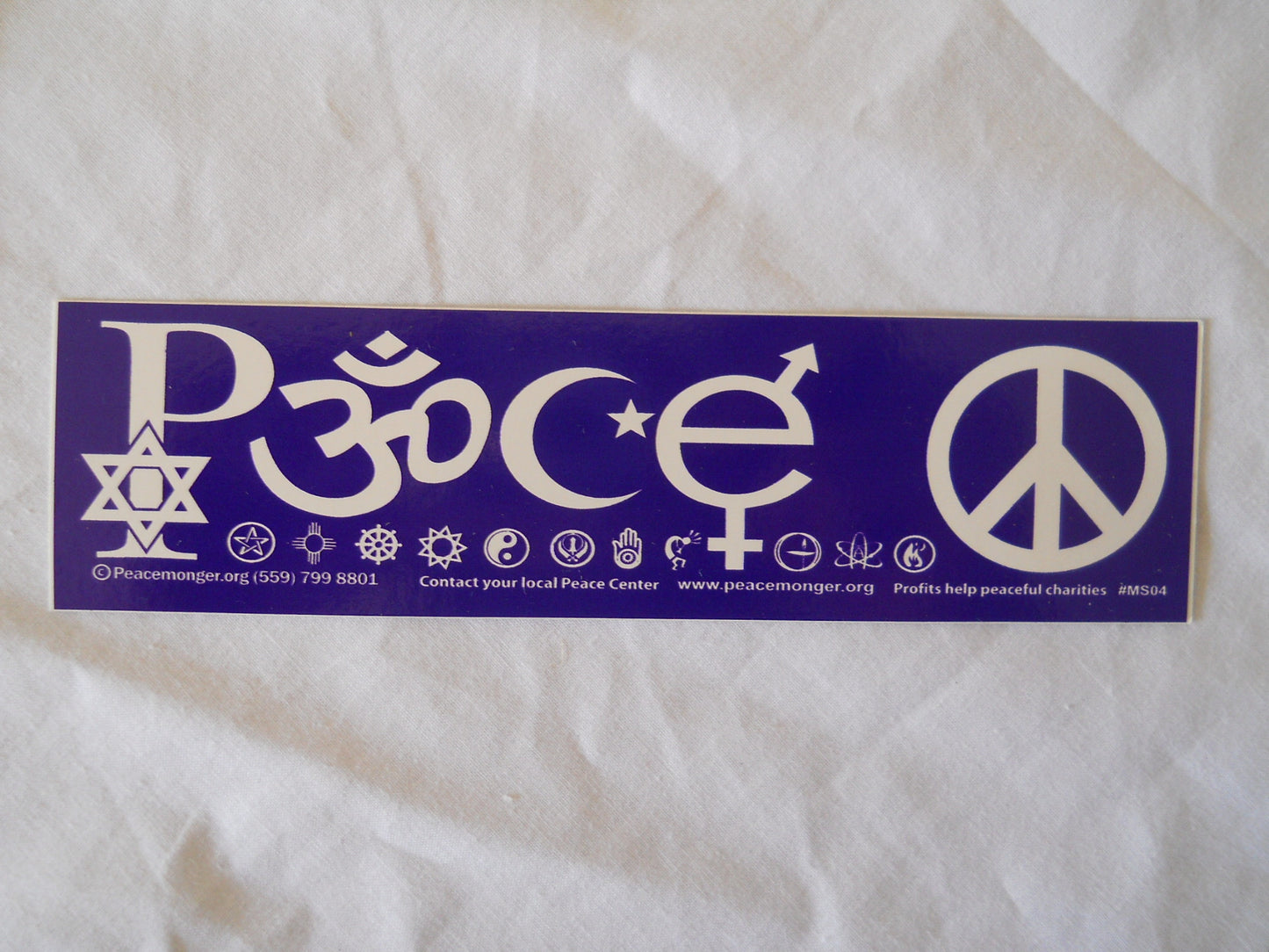 Peace Symbol Sticker - HalfMoonMusic