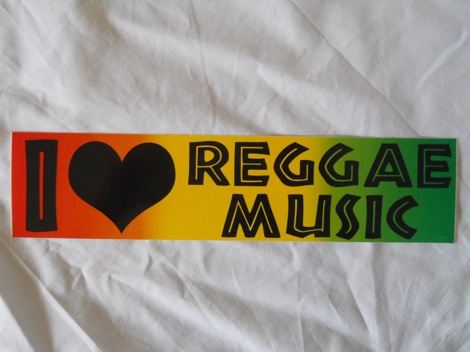 I Heart Reggae Music Sticker - HalfMoonMusic