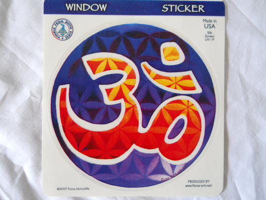 Om Symbol Window Sticker - HalfMoonMusic