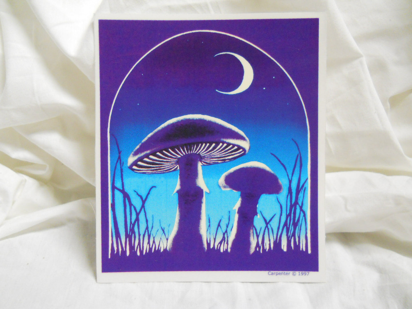 Mushroom's Under The Moon Sticker - HalfMoonMusic