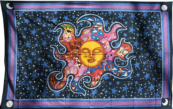 Sleeping Sun Tapestry - HalfMoonMusic