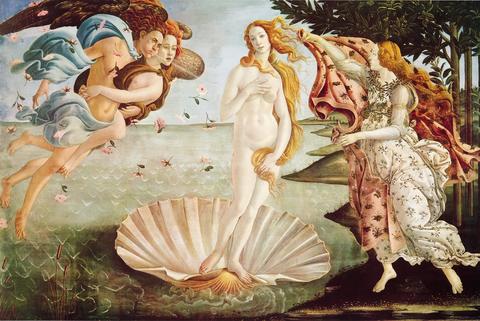 11x17 Sandro Botticelli Birth of Venus Countertop Poster - HalfMoonMusic