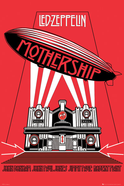 11x17 Led Zeppelin Mothership Countertop Poster - HalfMoonMusic