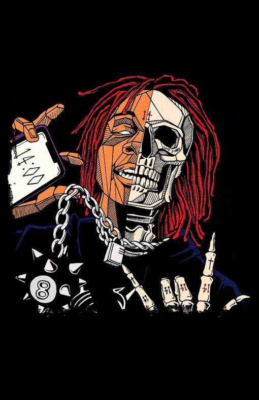 11x17 Trippie Redd Art Countertop Poster - HalfMoonMusic