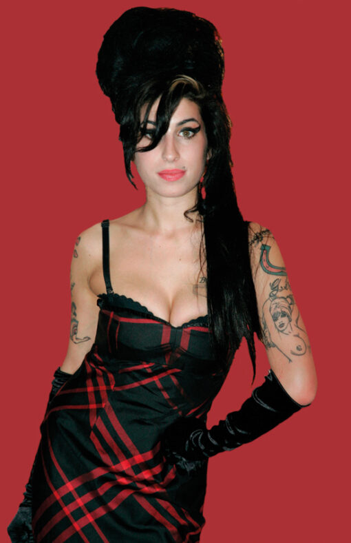 11x17 Amy Winehouse Red Countertop Poster - HalfMoonMusic