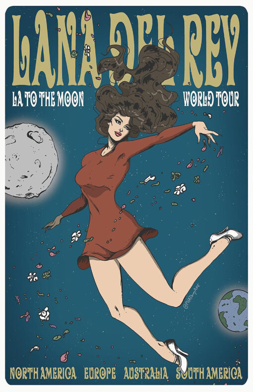 11x17 Lana Del Ray La To The Moon Tour Countertop Poster - HalfMoonMusic
