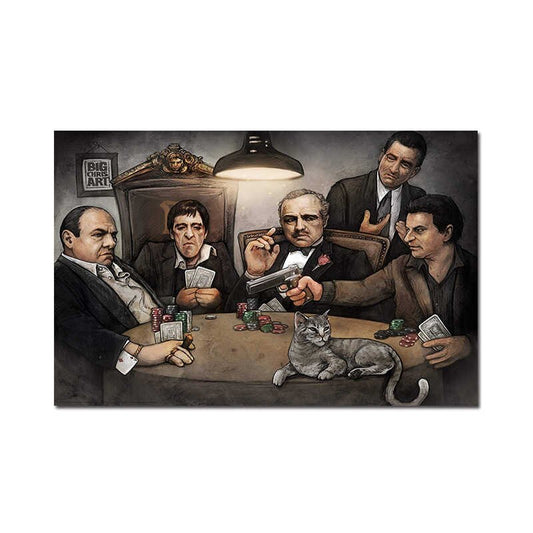 Gangsters Playing Poker Poster - HalfMoonMusic