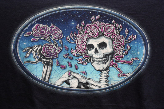 Bertha Skull And Roses Batik Sticker - HalfMoonMusic