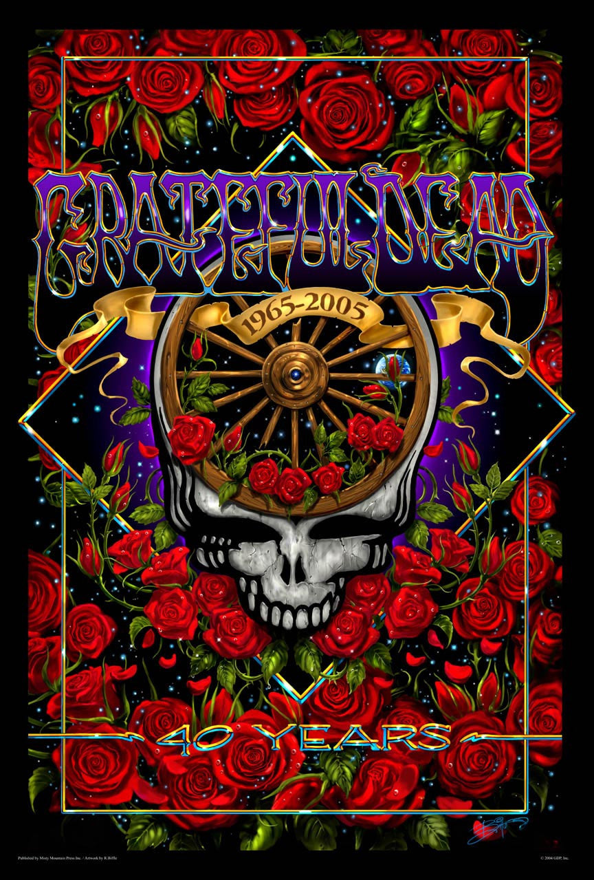 Grateful Dead 40th Anniversary Poster - HalfMoonMusic