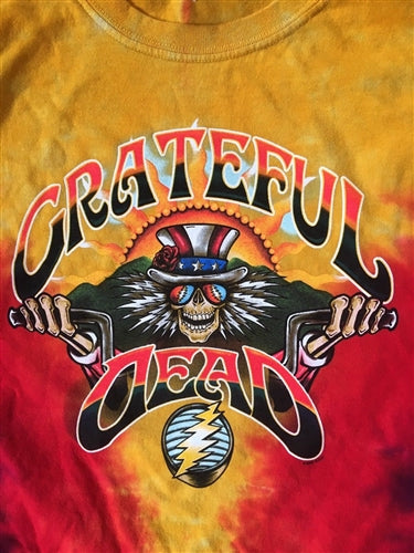 Grateful Dead Tie Dye Motorcycle Sam T-Shirt - HalfMoonMusic