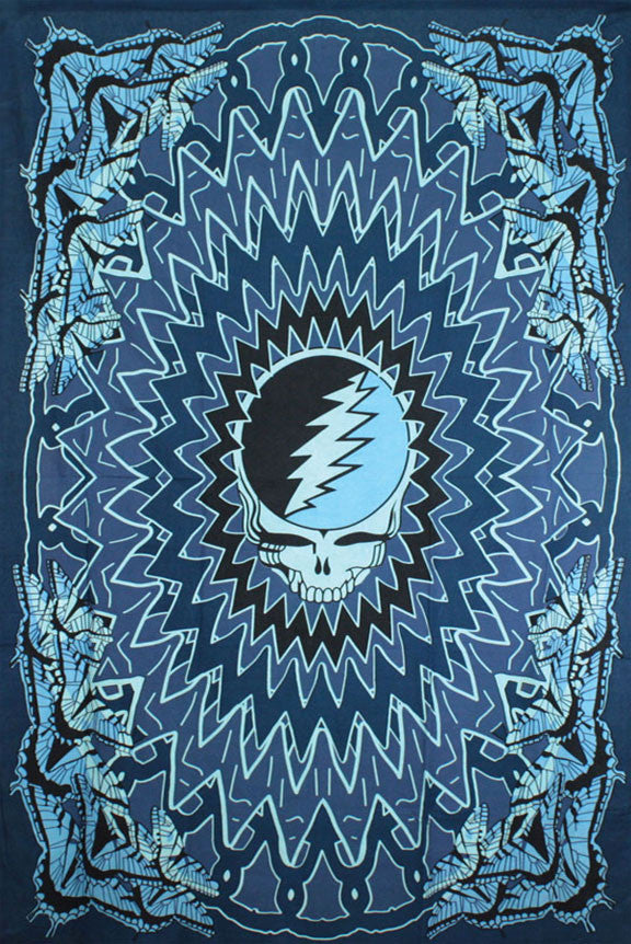 Grateful Dead Steal Your Face Butterfly Tapestry - HalfMoonMusic
