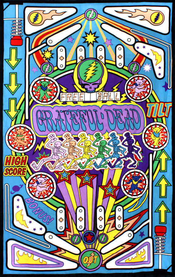 Grateful Dead Pinball Tapestry - HalfMoonMusic