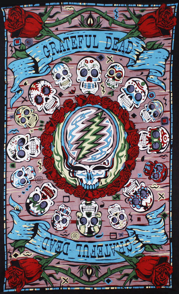 Grateful Dead Mexicali Skulls Tapestry - HalfMoonMusic