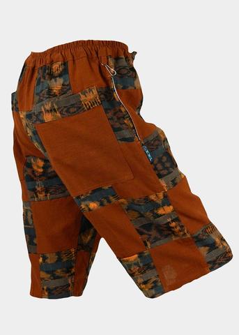 Mens Hand Woven & Summer Cotton Patchwork Shorts - HalfMoonMusic