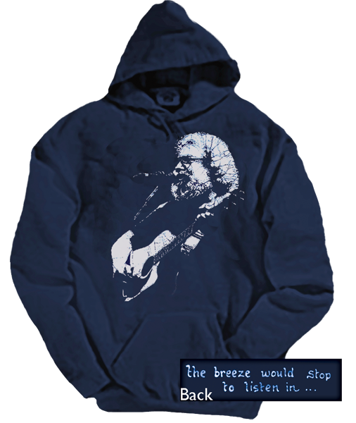 Mens Acoustic Jerry Garcia Hoodie - HalfMoonMusic