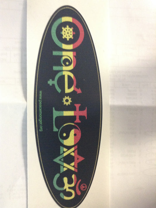 Rasta One Love Symbol Sticker - HalfMoonMusic