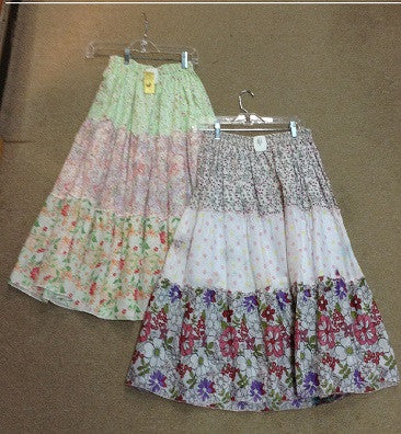 Floral 3 Tier Skirt - HalfMoonMusic