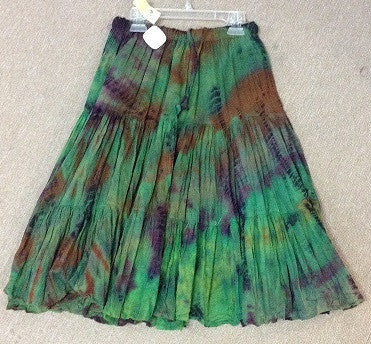 Ruffle Tie Dye Skirt - HalfMoonMusic