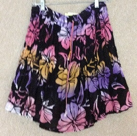 Hawaiian Floral Skirt - HalfMoonMusic