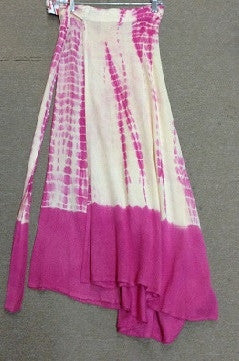 Assorted Rayon Tie Dye Wrap Skirt - HalfMoonMusic