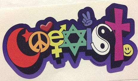 Rainbow Coexist Symbol Sticker - HalfMoonMusic