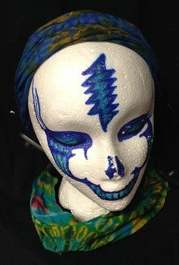 Large Width Tie Dye Spandex Headband - HalfMoonMusic