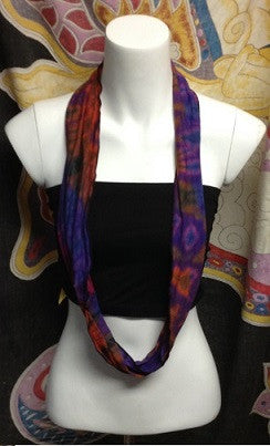 Tie Dye Spandex Infinity Scarf - HalfMoonMusic