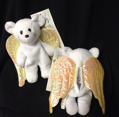 Angel Bear Beanie Plushie - HalfMoonMusic