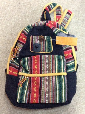 Rasta Tribal Print Backpack - HalfMoonMusic