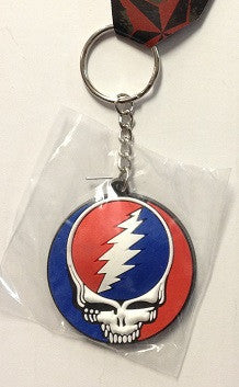 Steal Your Face Rubber Key Chain - HalfMoonMusic