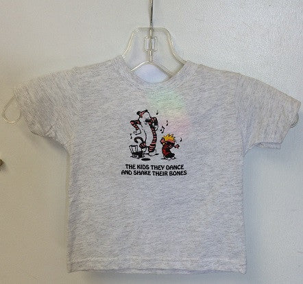 Calvin and Hobbes Shake Their Bones Toddler T Shirt - HalfMoonMusic