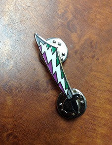 Green and Purple Bolt Pirate Sword Hat Pin - HalfMoonMusic