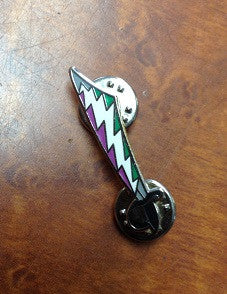 Green and Purple Bolt Pirate Sword Hat Pin - HalfMoonMusic